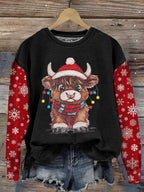 Women's Casual Christmas Highland Yak Sweatshirt