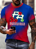 Men's Puerto Rico Baseball Print T-Shirt