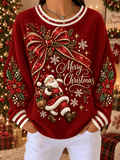Women's Christmas Art Pattern Comfortable Sweatshirt