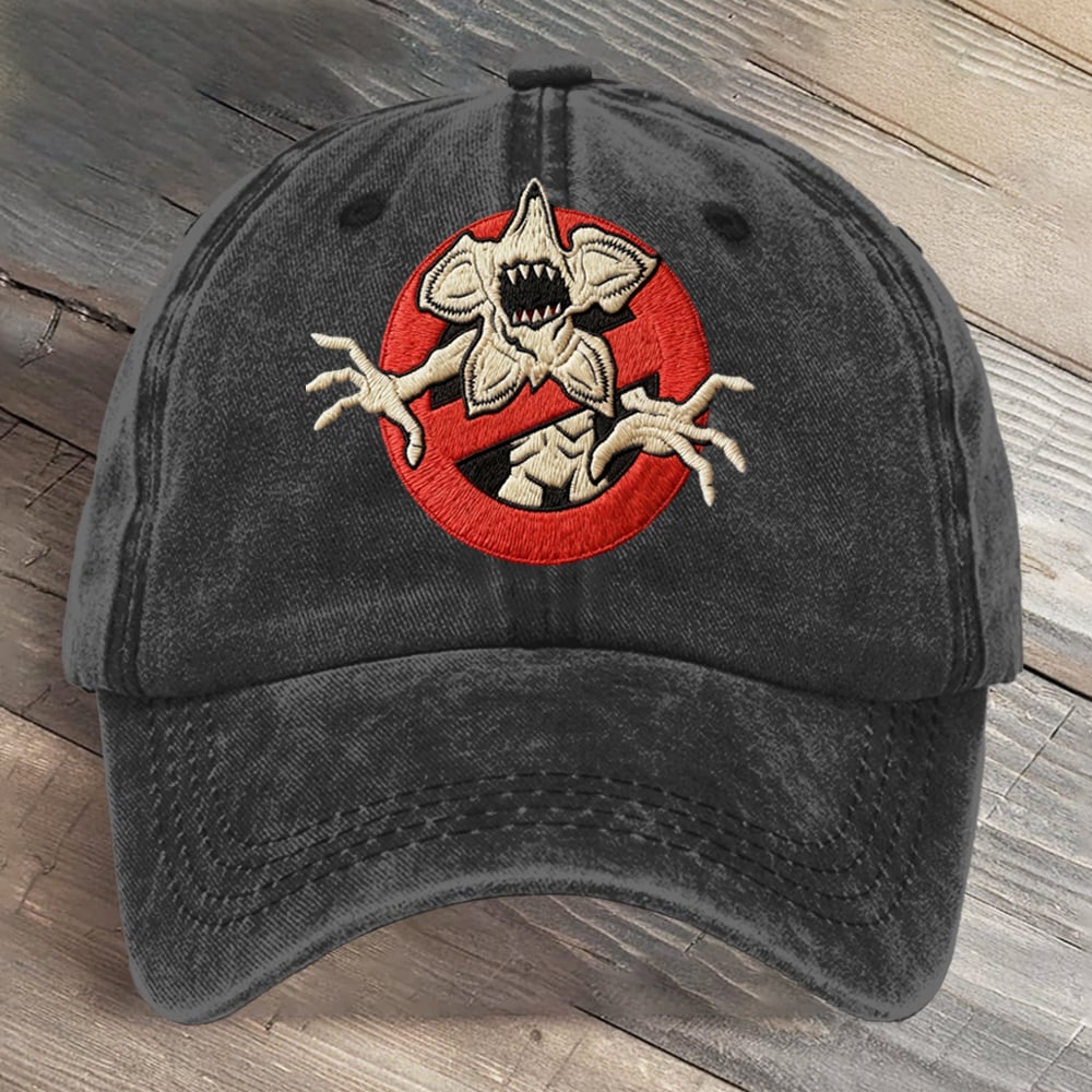 Stranger Upside Down Hawkins 80s Horror Art Printed Cap