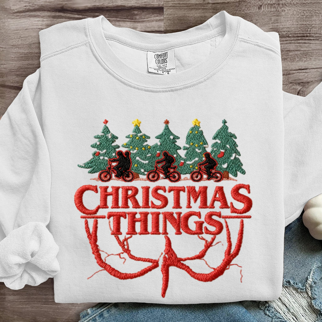 Christmas Things Upside Down Art Print Sweatshirt