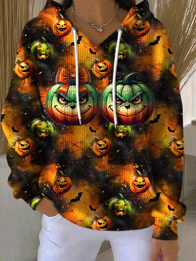 Dark Christmas Art Halloween Printed Casual Hoodies