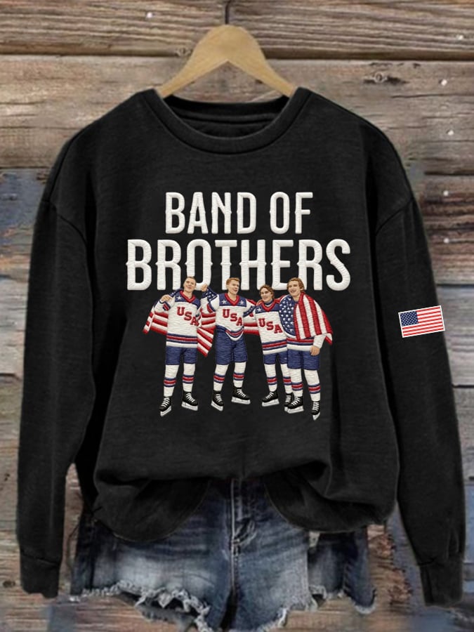 Women's  Hockey Print Sweatshirt
