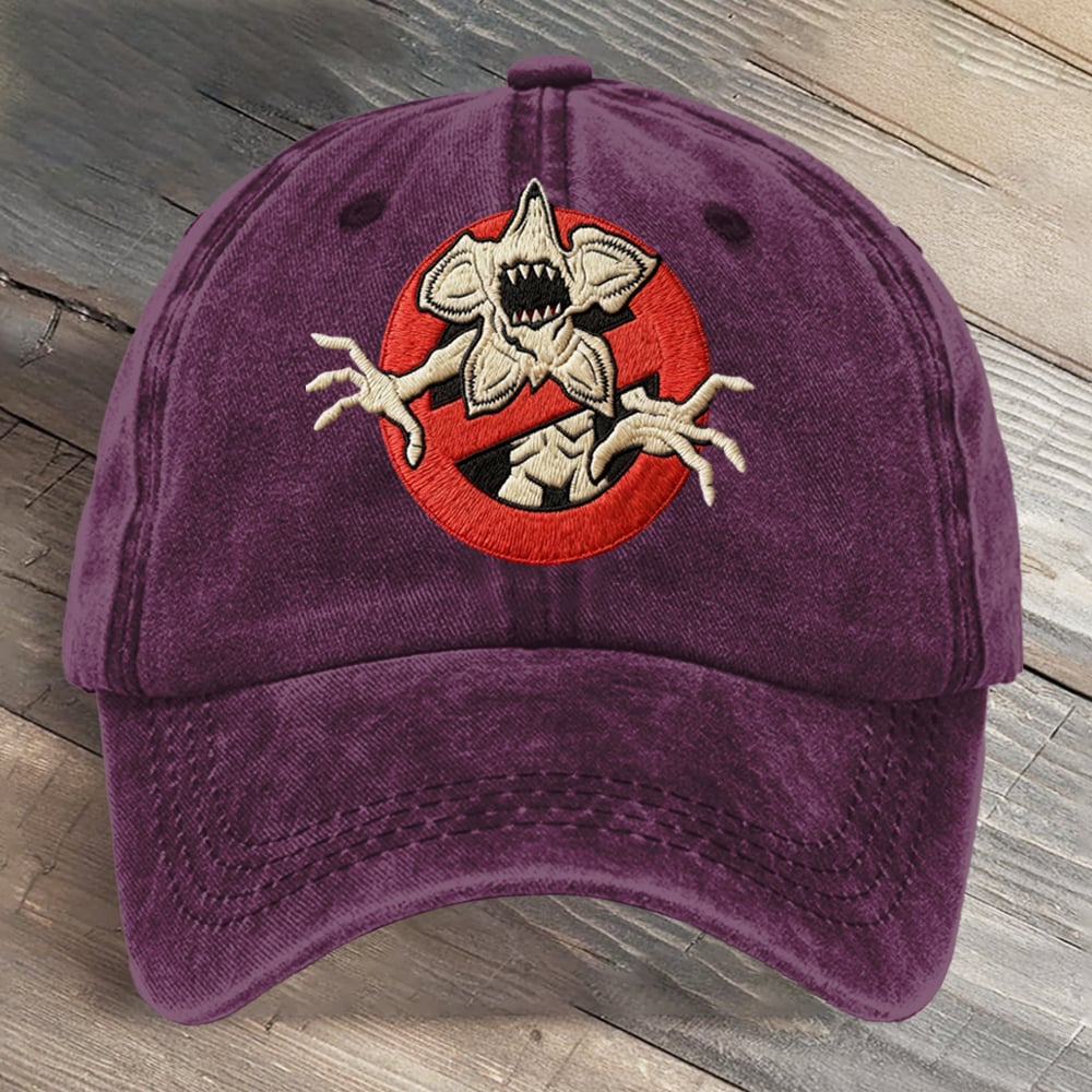 Stranger Upside Down Hawkins 80s Horror Art Printed Cap