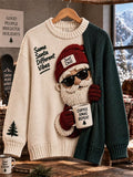 Men's Casual Printed Long-Sleeve Knit Top