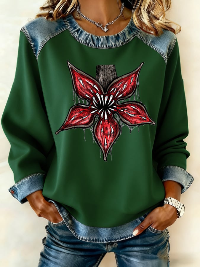 Women's Casual Print Sweatshirt
