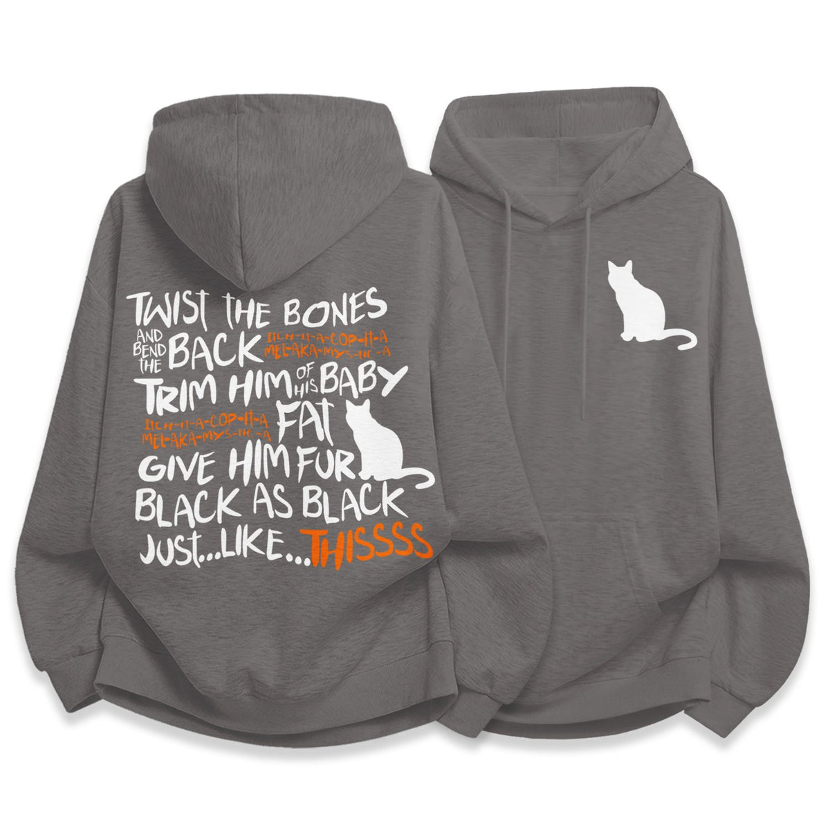 Funny Black Halloween Art Print Hoodie