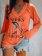 Women's Flag Print Long Sleeve T-Shirt