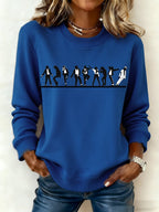 Women's Casual Printed Long-Sleeve Sweatshirt