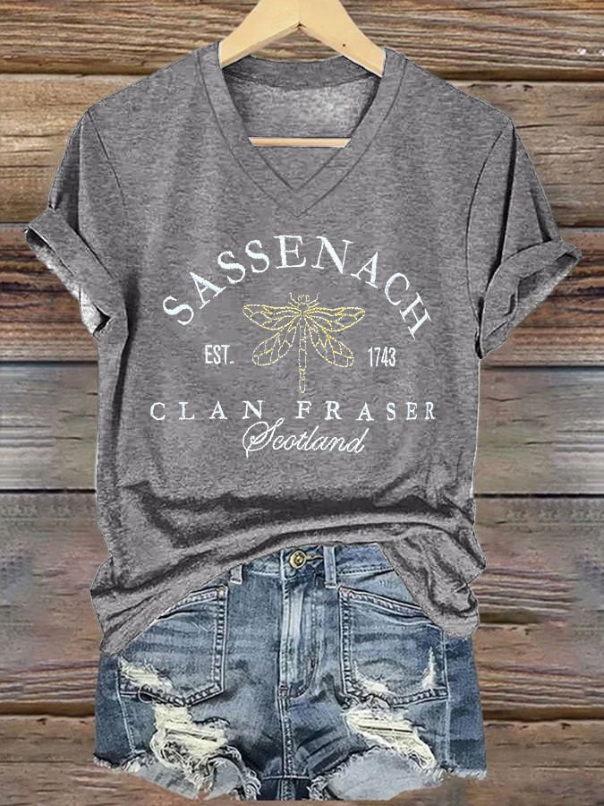 Women'S Sassenach Est.1743 Clan Fraser Print T-Shirt