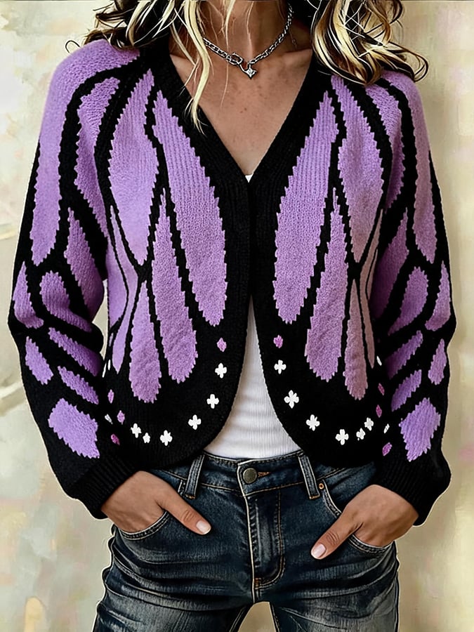 Women's Batwing-Sleeve Knit Cardigan