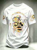 Men's Singer Print Casual T-Shirt