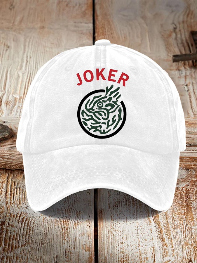 Men's and women's mahjong print hats