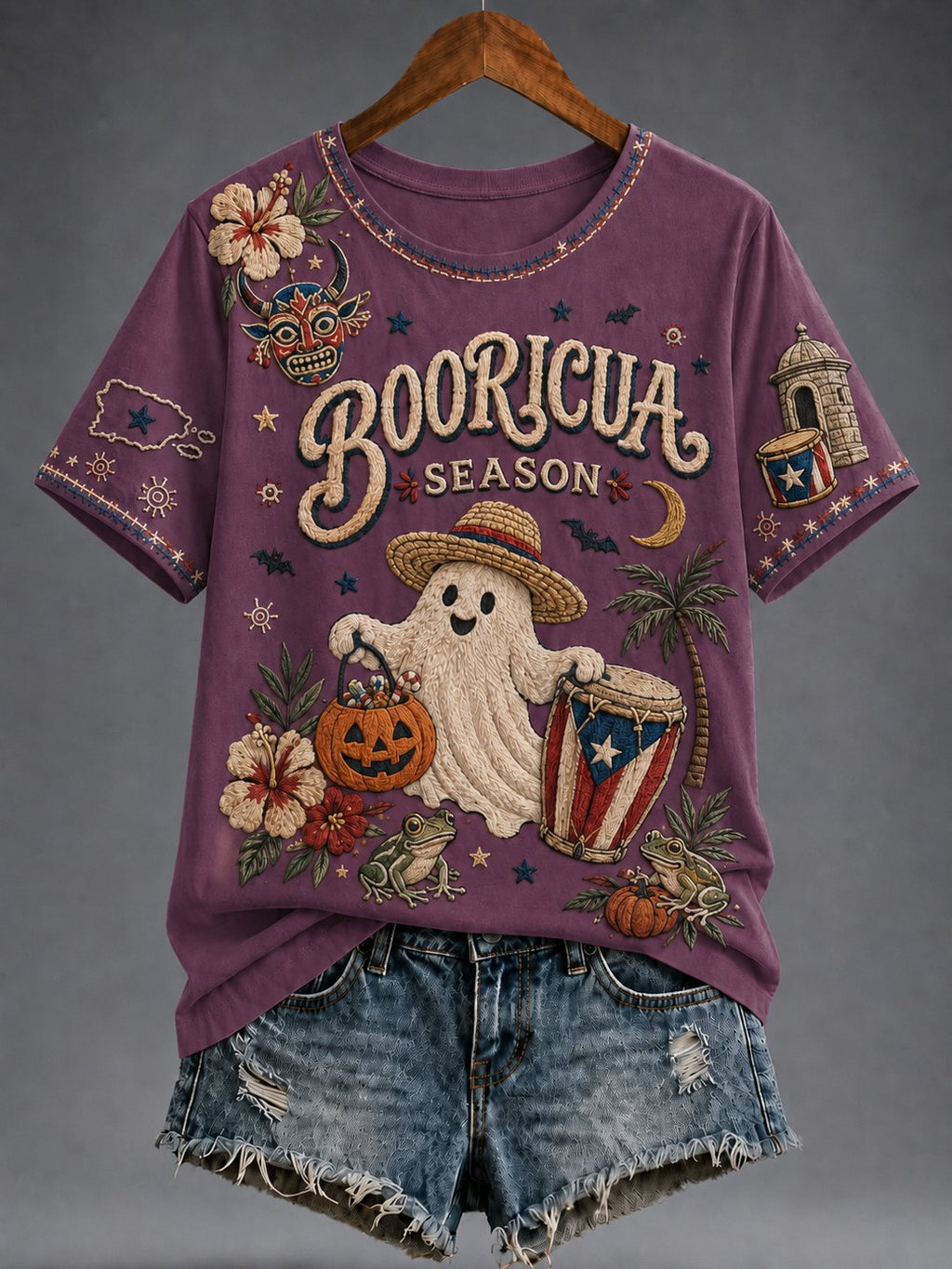 Women's Puerto Rico Halloween Graphic T-shirt