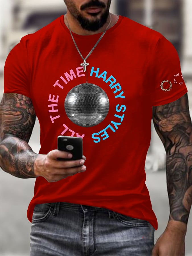 Men's Rock Band Casual Printed Short-Sleeved T-Shirt