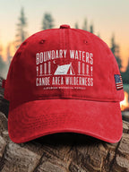 Retro Boundary Waters Cande Area Wilderness Superior National Forest Print Baseball Cap