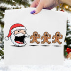 Funny Santas Cookie Christmas Art Print Sweatshirt