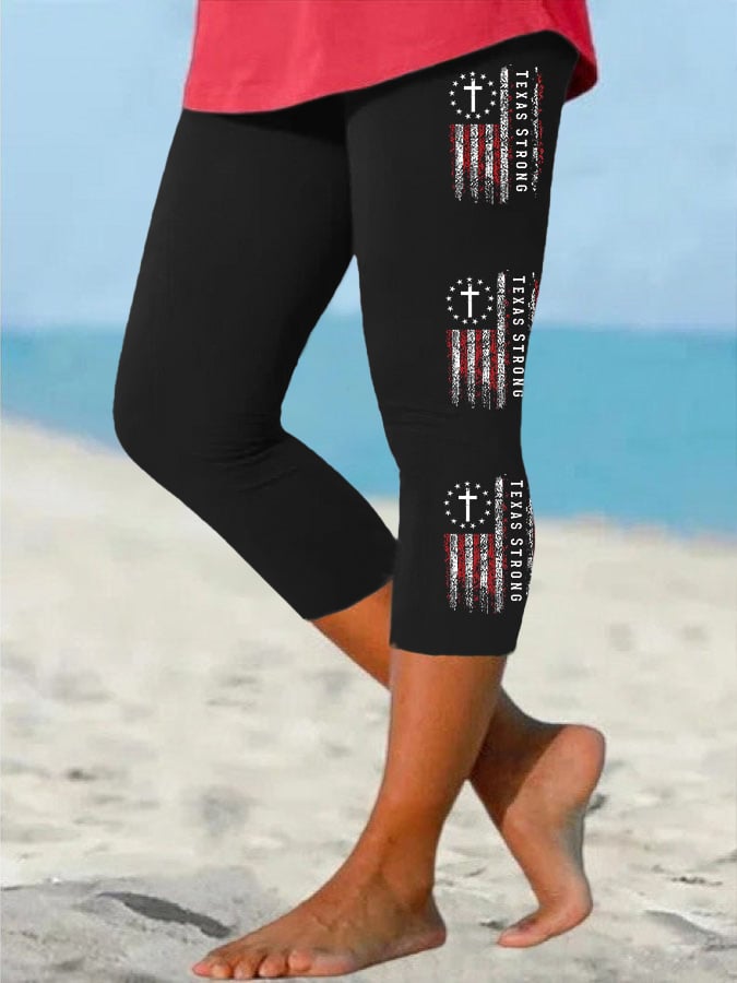 Women's Texas Strong Print Casual Leggings