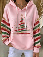 🔥🔥2nd 50% Off 🔥🔥Women's Casual Printed Hooded Knit Top