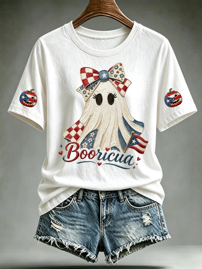 Women's Halloween In Puerto Rico Print T-Shirt