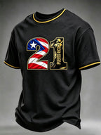 Men's Puerto Rico Baseball Print Short-Sleeve T-Shirt
