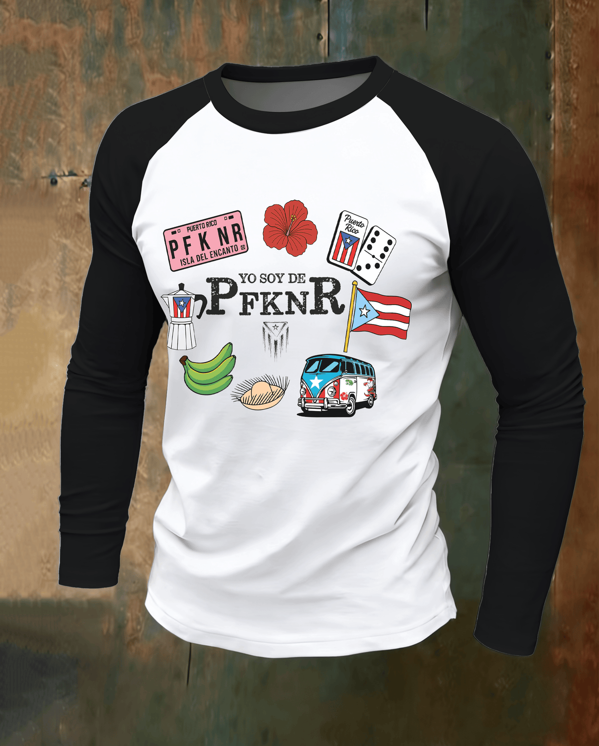 Men's Puerto Rico Raglan Long-Sleeve T-Shirt