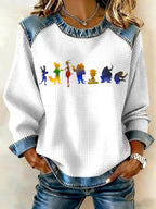 Retro Animals Print Sweatshirt