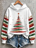 Women's Casual Printed Hooded Sweatshirt