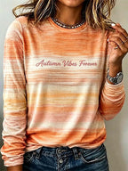 Women'S Casual Pumpkin Print Autumn Top