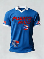 Men's Puerto Rican Baseball Printed Casual T-shirt