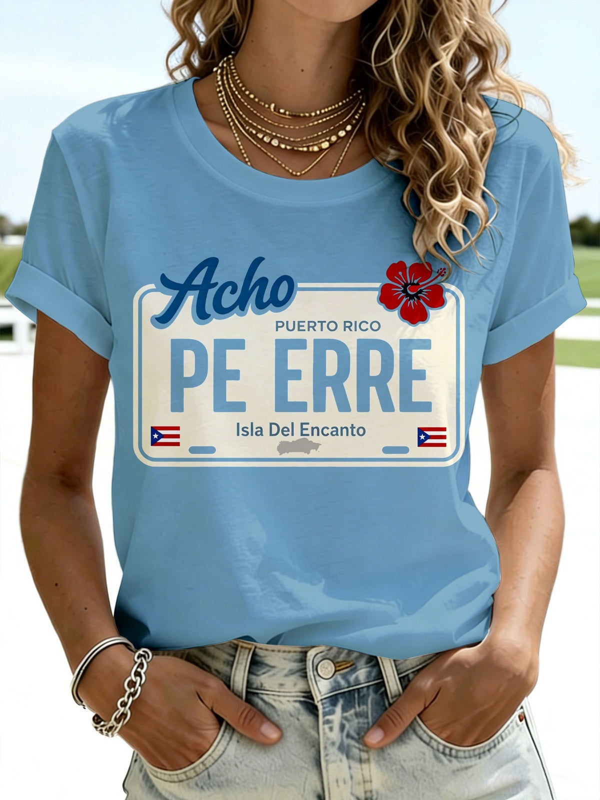 Women's Acho Pe-Erre Puerto Rico Art Printed T-shirts