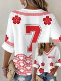 Women's Singer-Print Waffle-Knit Top