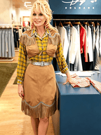 Dolly Plaid Patchwork Tassel Dress