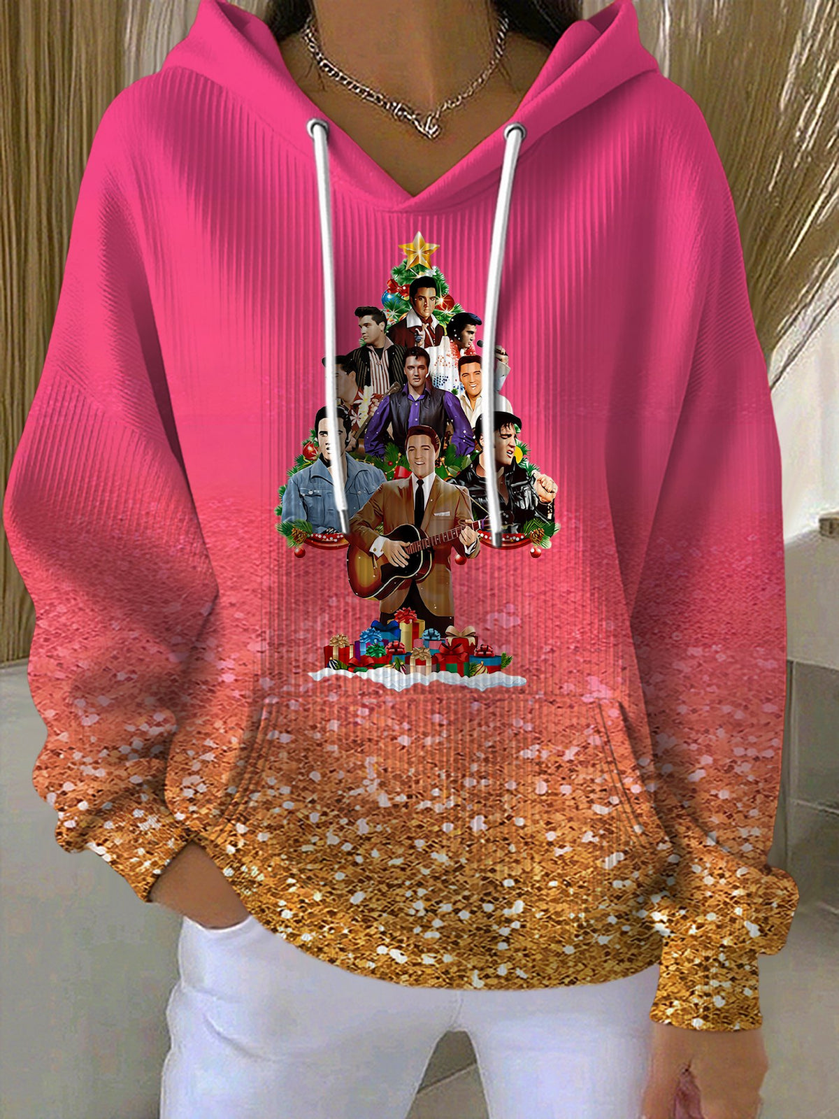 Women's King of Rock and Roll Print Casual Hoodies