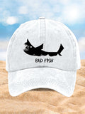 Retro Amity Island 1975 Sharks Print Baseball Cap