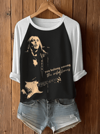 Women's You Belong Among The Wildflowers Print Raglan Sleeve T-Shirt