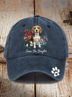 Unisex Save The Beagles Printed Hat