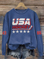 Women's  Hockey Print Sweatshirt