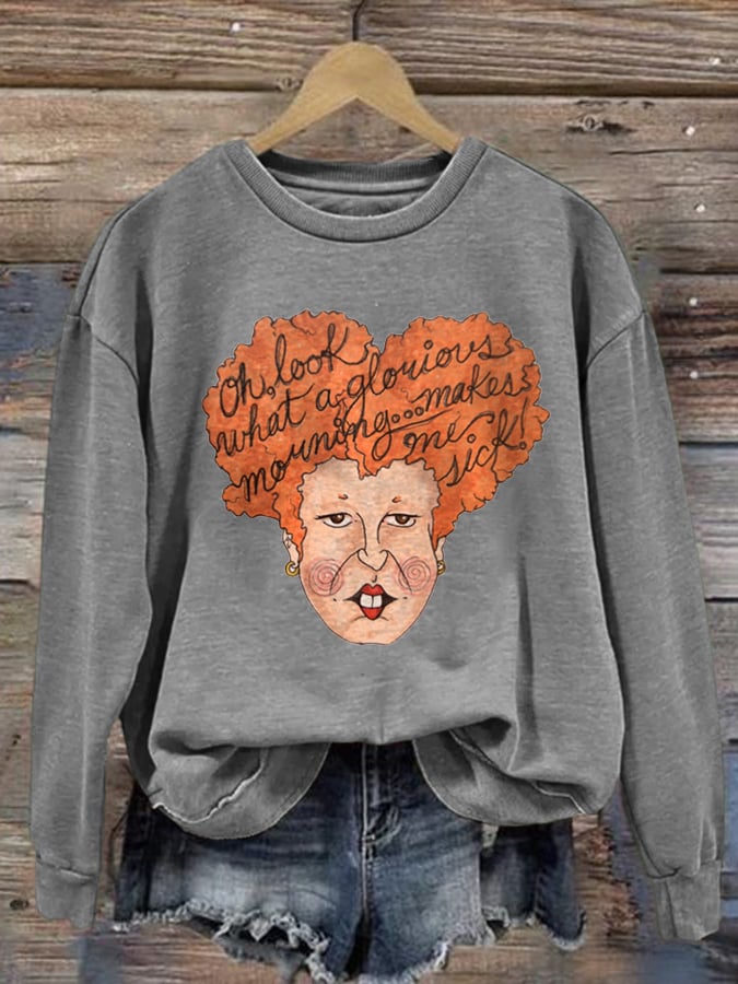 Halloween Women's Printed Long Sleeve Sweatshirt