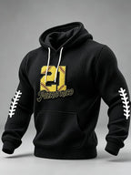 Men'S Puerto Rico Baseball Casual Printed Hoodie