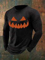 Men's Pumpkin Face Waffle T-shirt