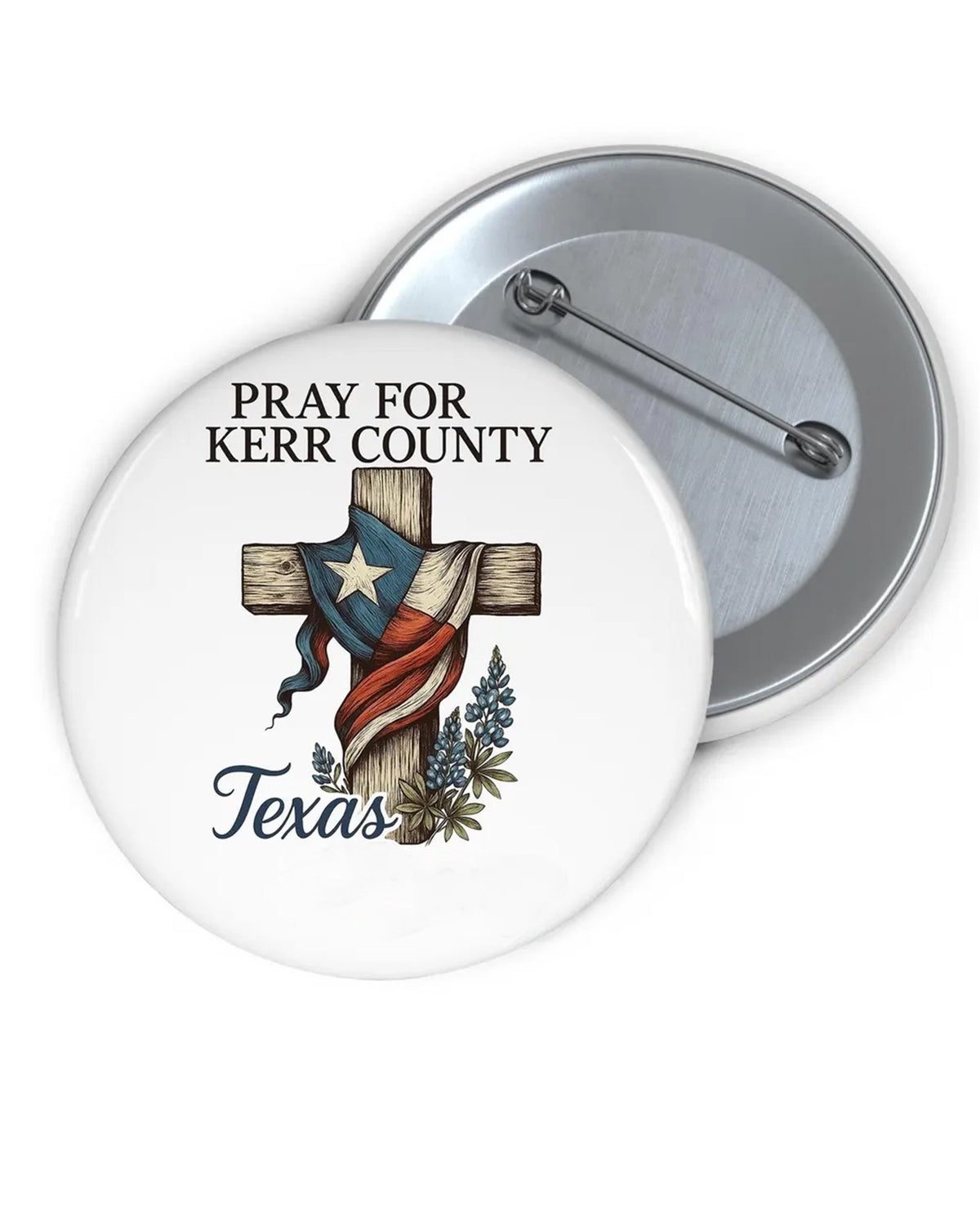 Kerr County Strong Print Brooch