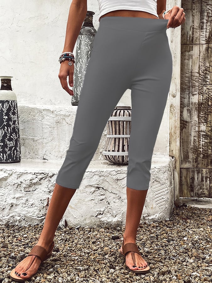 Women's Casual Versatile Solid Color Liggings