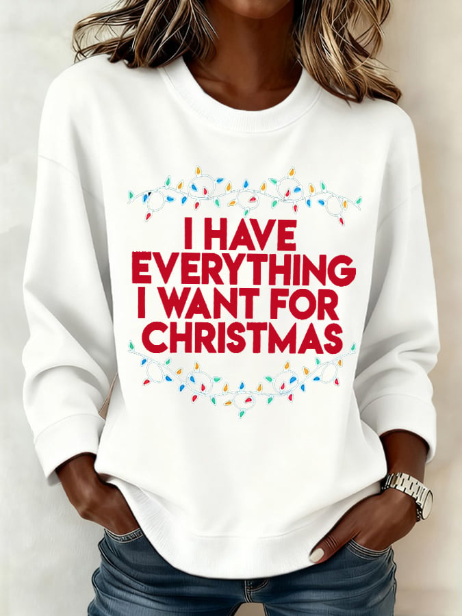 Women'S Casual Faith Print Sweatshirt