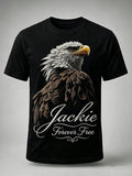 Men'S Casual Bald Eagle "Jackie" Print T-Shirt