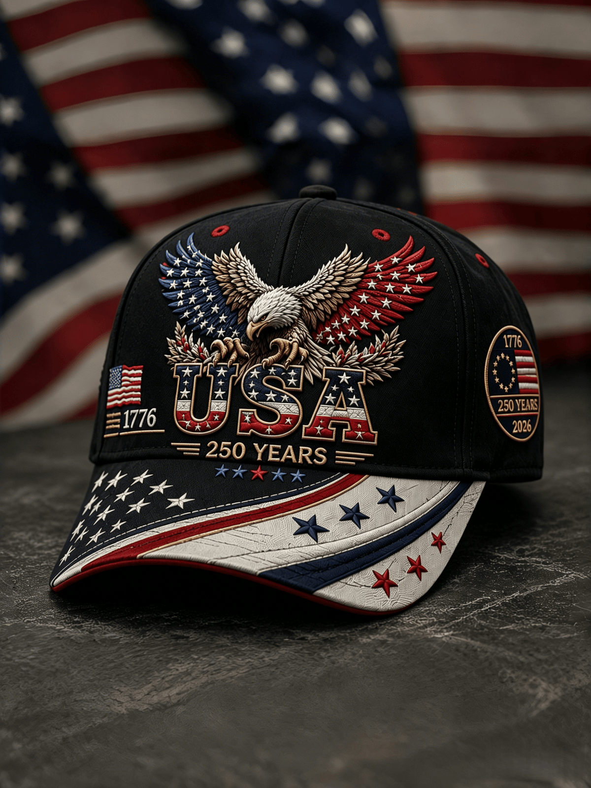 USA 250th Anniversary Printed Hat