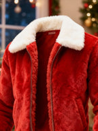 Men'S Plush Warm Fleece Christmas Jacket