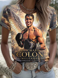 Women's Boxing Champion Art Printed T-shirt