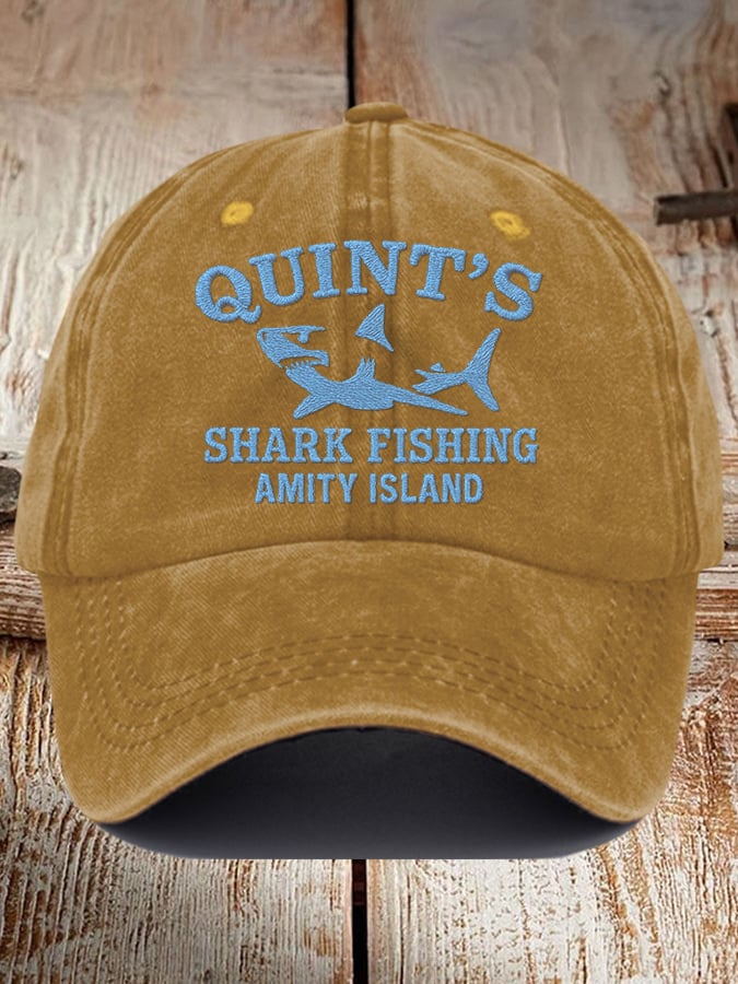 Great White Shark Print Baseball Cap