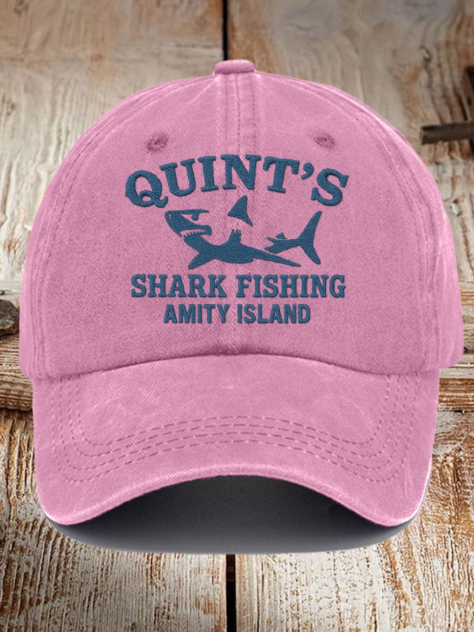 Great White Shark Print Baseball Cap